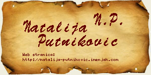 Natalija Putniković vizit kartica